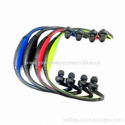 Bluetooth Headsets, Portable Back-hang Design, Convenient for Sports, Suitable for Mobiles, PC, iPod